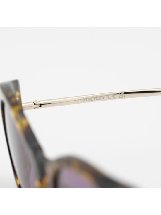 Max Mara MALIBU10 MM0080 53Y Sunglasses Blonde Havana Oval Frame, Violet Lenses main image 4